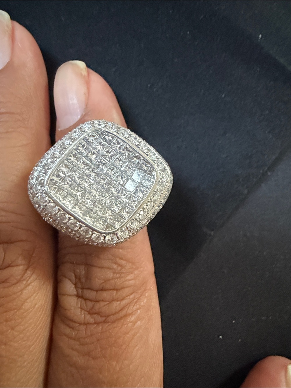 White gold ring 14k